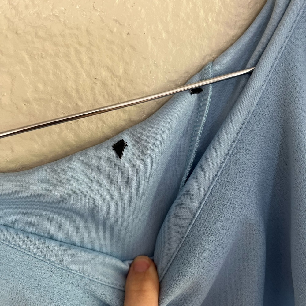 Last Forever Powder Blue One-Shoulder Ruffle Maxi Dress - Picture 7 of 8